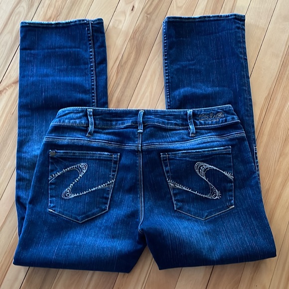 πππSILVER Jeans Santorini dark wash straight leg jeans πππ - Picture 3 of 6